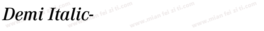 Demi Italic字体转换